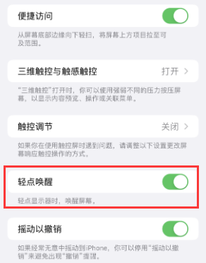 新平苹果授权维修站分享iPhone轻点无法唤醒怎么办 